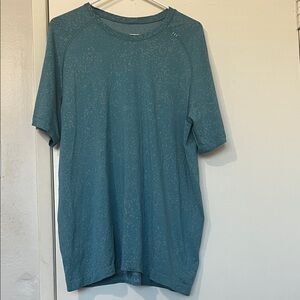 Lululemon Movement Is Medicine Men Size XL Teal Crew-Neck Short Sleeve T-Shirt